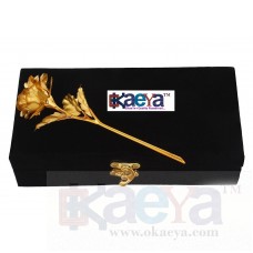 OkaeYa 24k Gold Rose 25cm with Black Velvet Box - Exclusive Gifts For Diwali, House Warming, Wedding, Anniversary, Birthday Gift